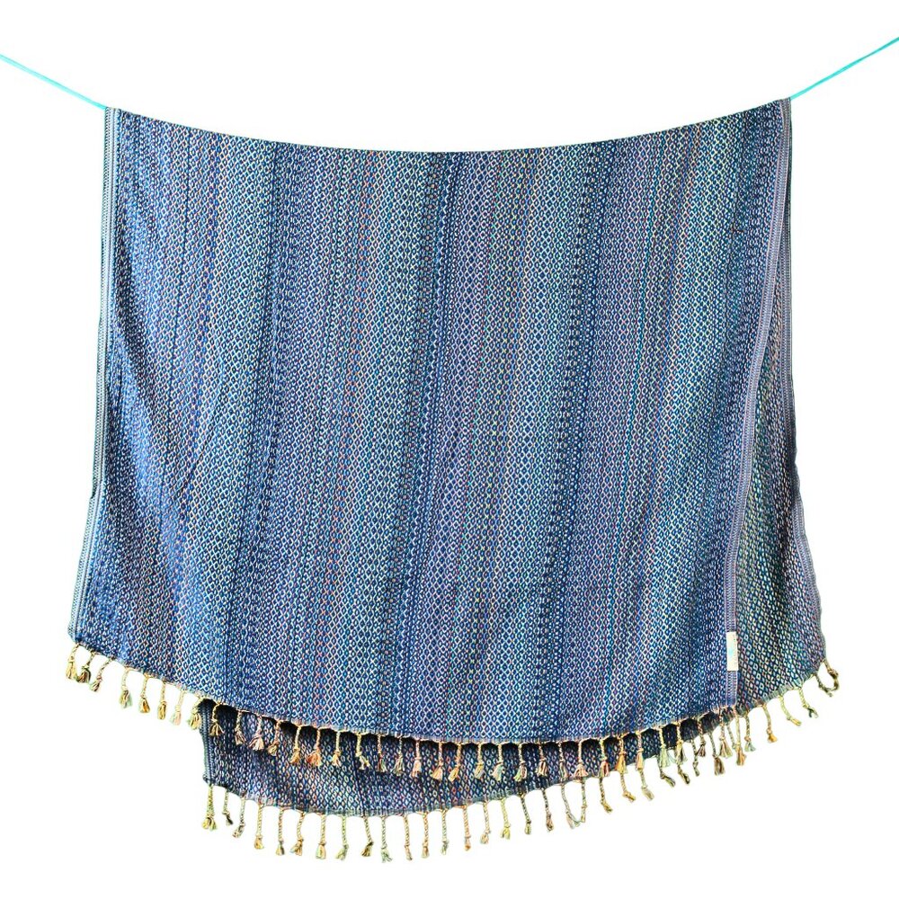Salt Rag Beach Towel - "Blue Hippie Rag" [Sand Free Turkish Beach Towel]